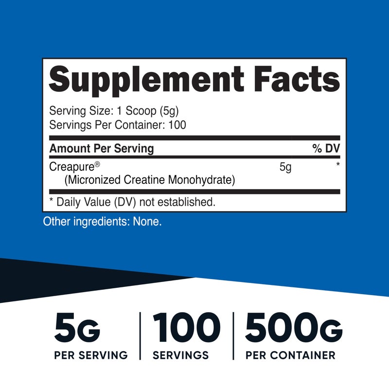 Nutricost Creapure® Creatine Monohydrate 500 Grams - Image 2